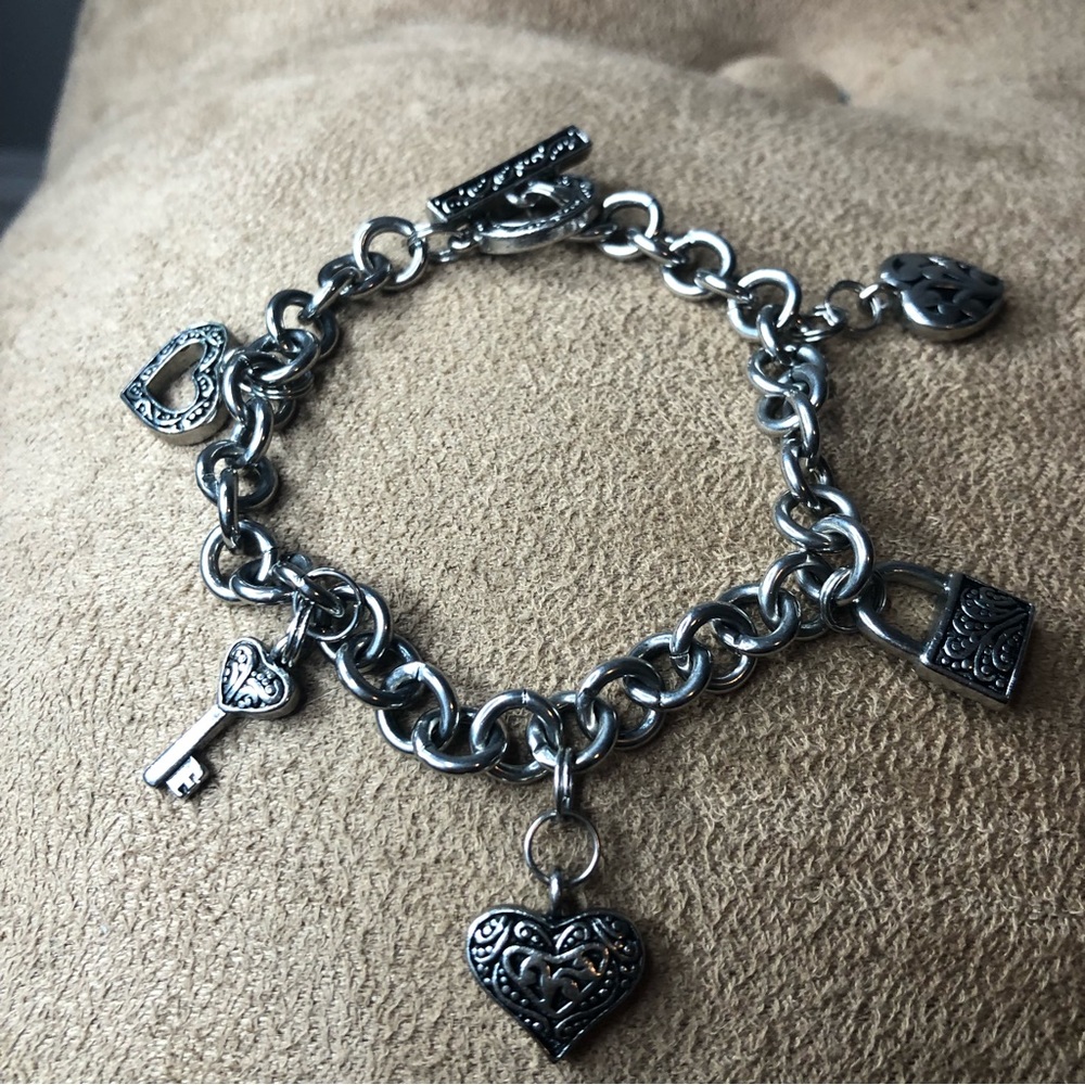 Cookie Lee Lock and Key Toggle Bracelet